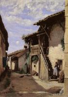 Corot, Jean-Baptiste-Camille - A Village Steeet, Dardagny